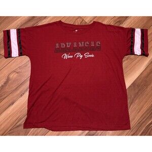 Arkansas Razorbacks Women’s T-Shirt Size XL Red Glitter WPS Colosseum NCAA Tee